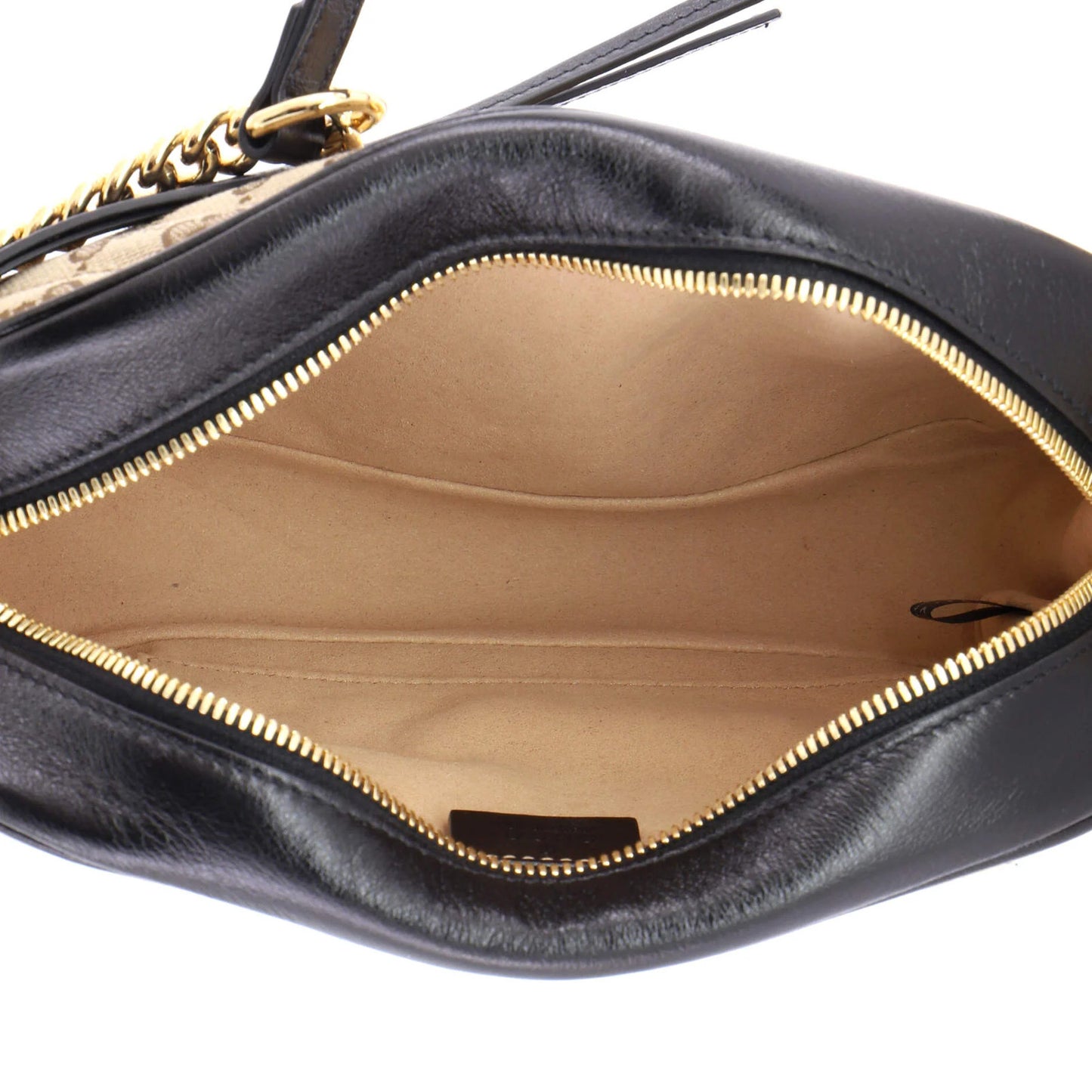 Gucci Gg Marmont Shoulder Bag Diagonal Quilted Gg Canvas With Leather Small