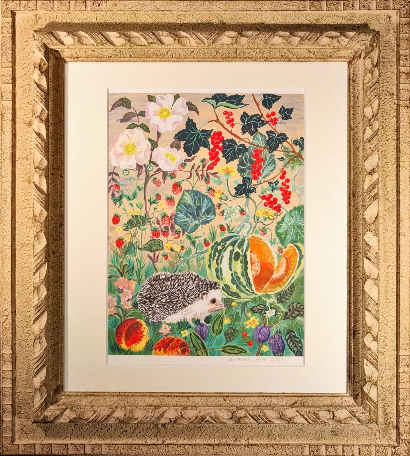Nathalie Lt "Le Hrisson Au Melon" Gicle Print