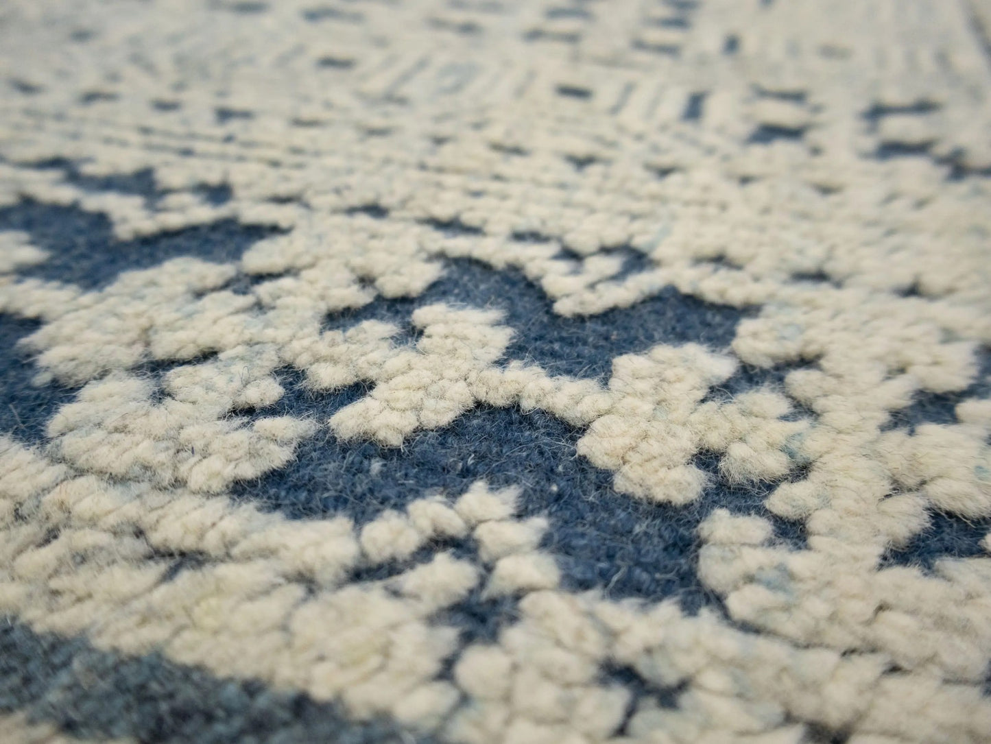 Large Modern Geometric Oriental Rug Cream