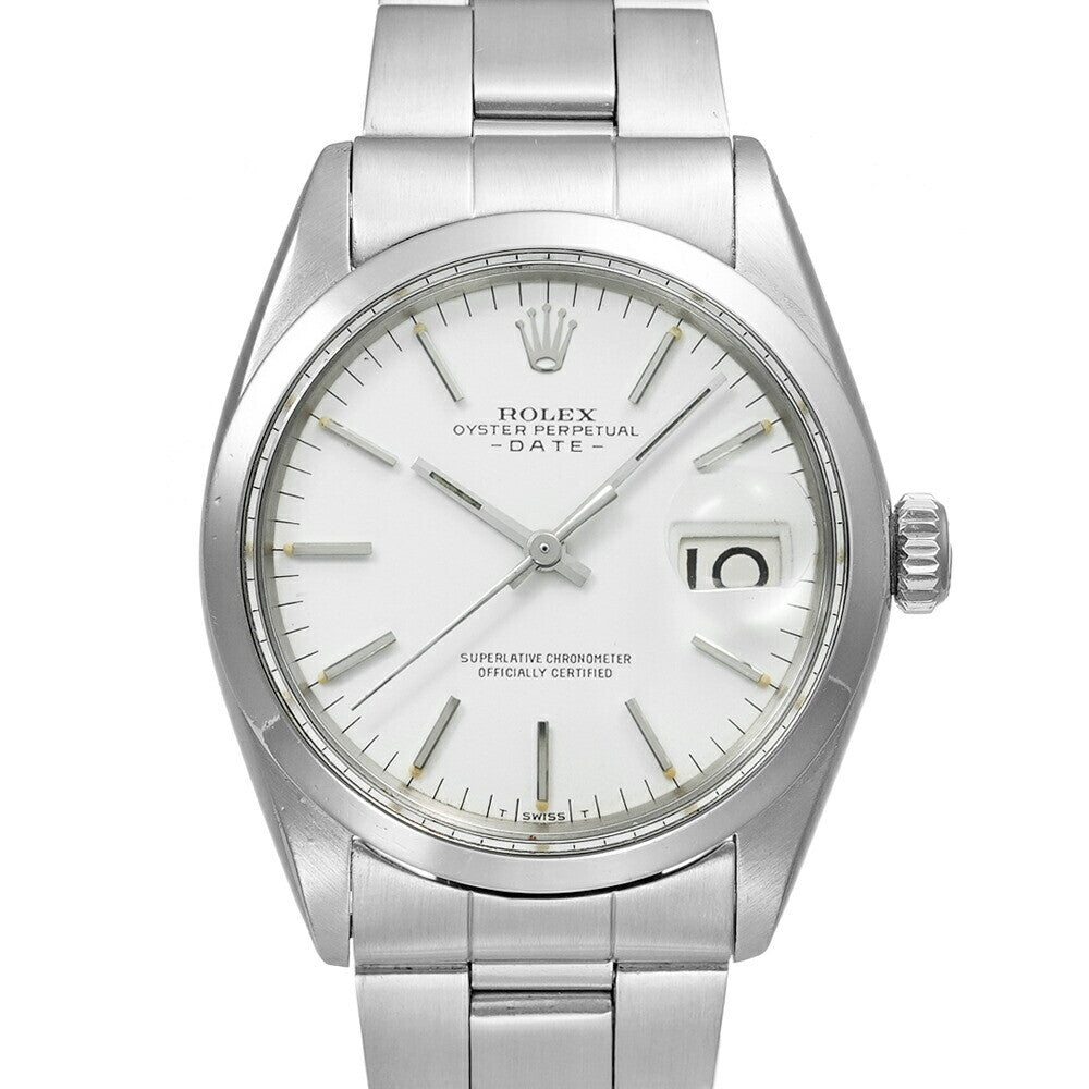 Rolex Oyster Perpetual Date 1500 White Men'S Used Watch #114728
