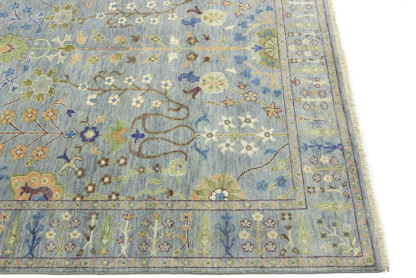 Handmade Tree of Life Oushak Chobi Oriental Rug