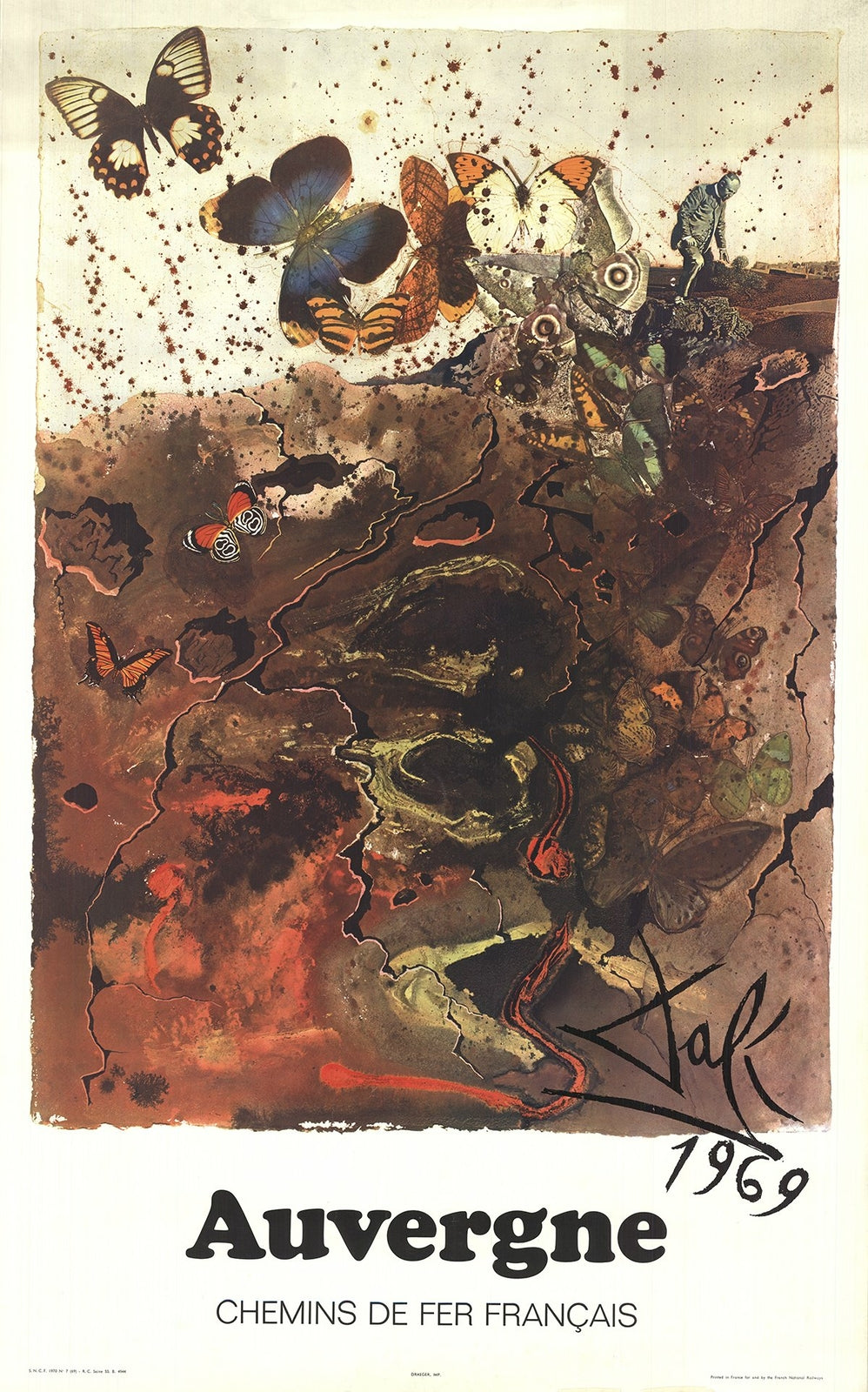 Salvador Dali Auvergne " Poster Surrealism Brown