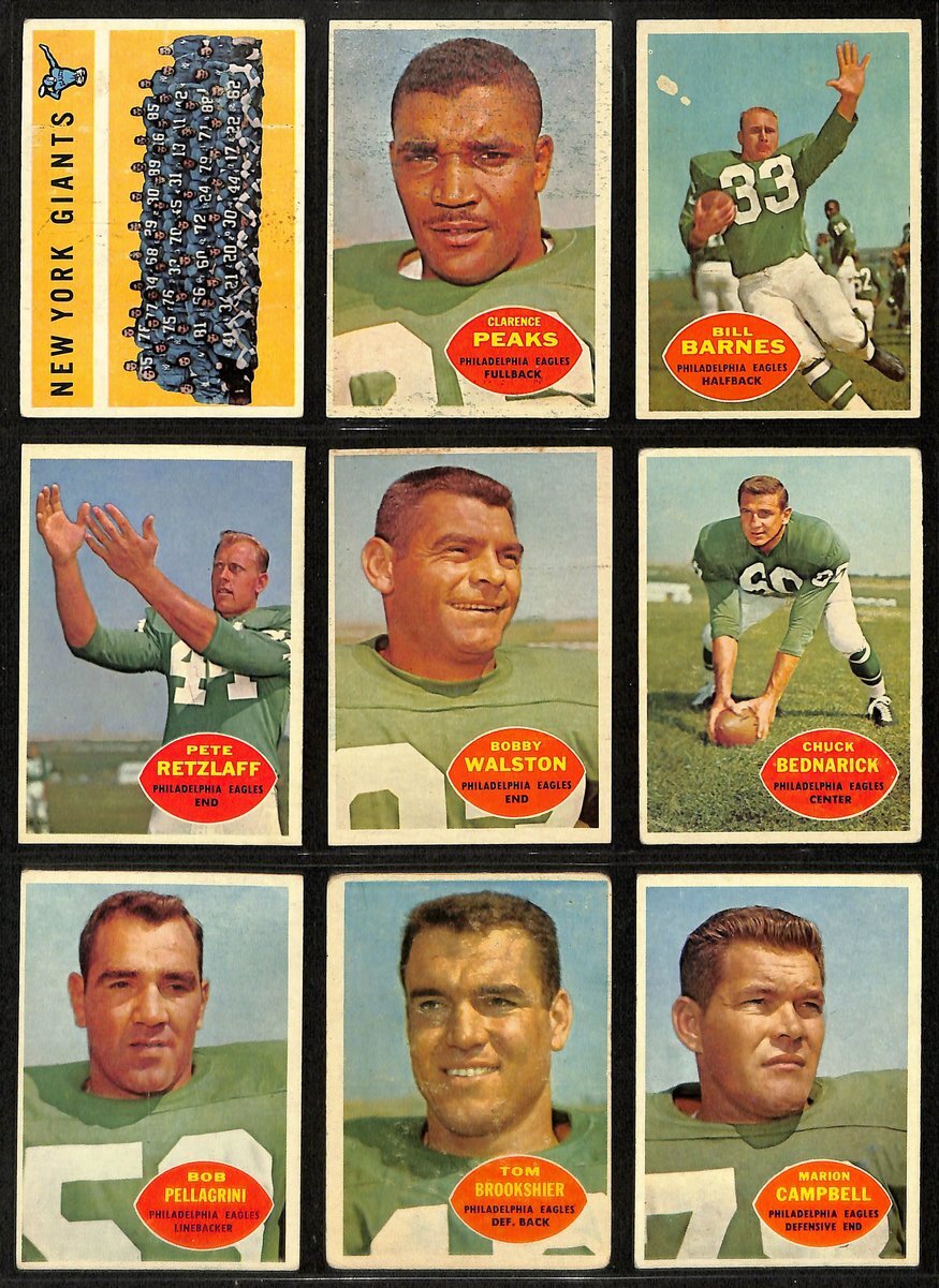 1960 Topps Football Card Complete Set (1-132)