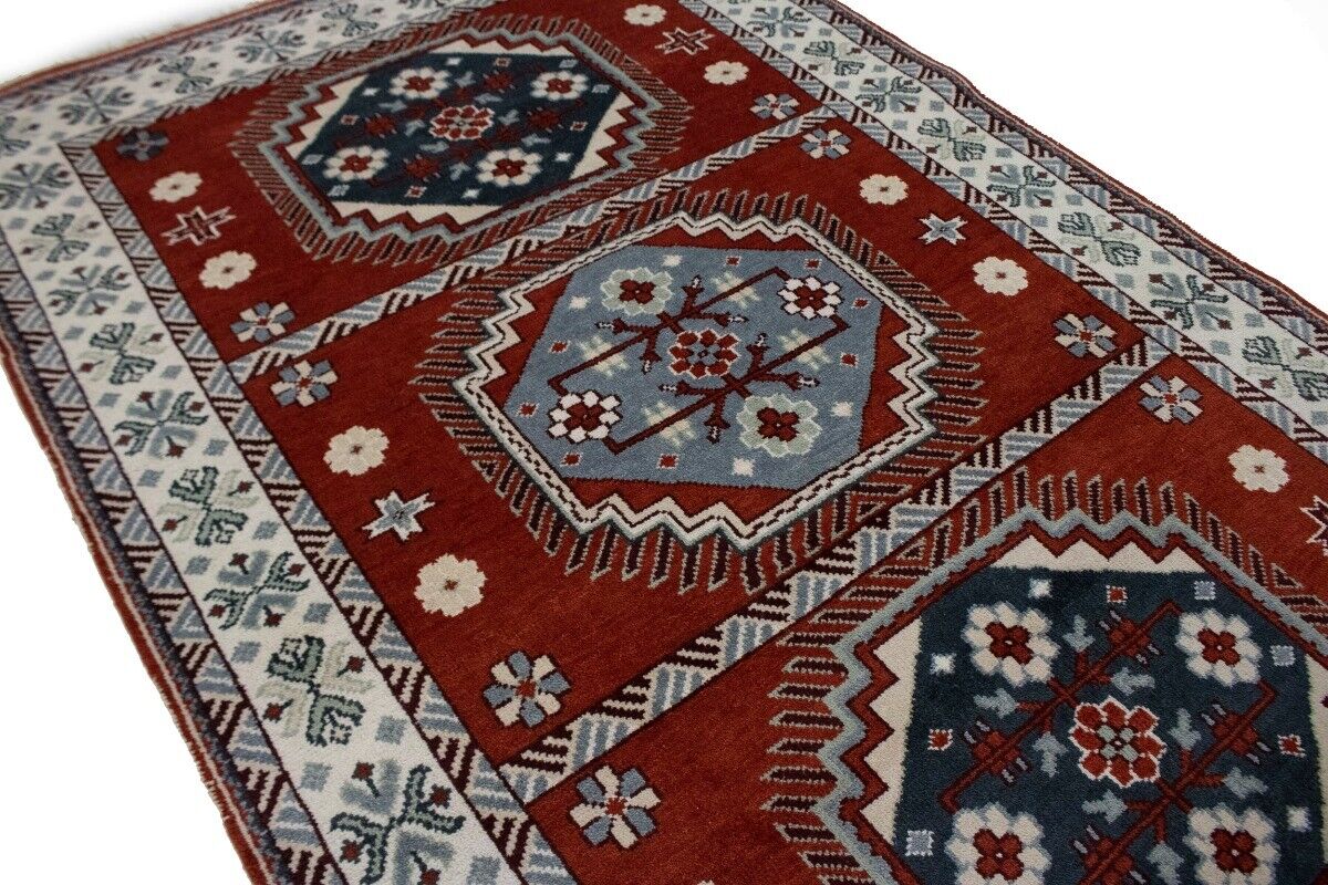Handmade Kazak Oriental Rug Vintage Style