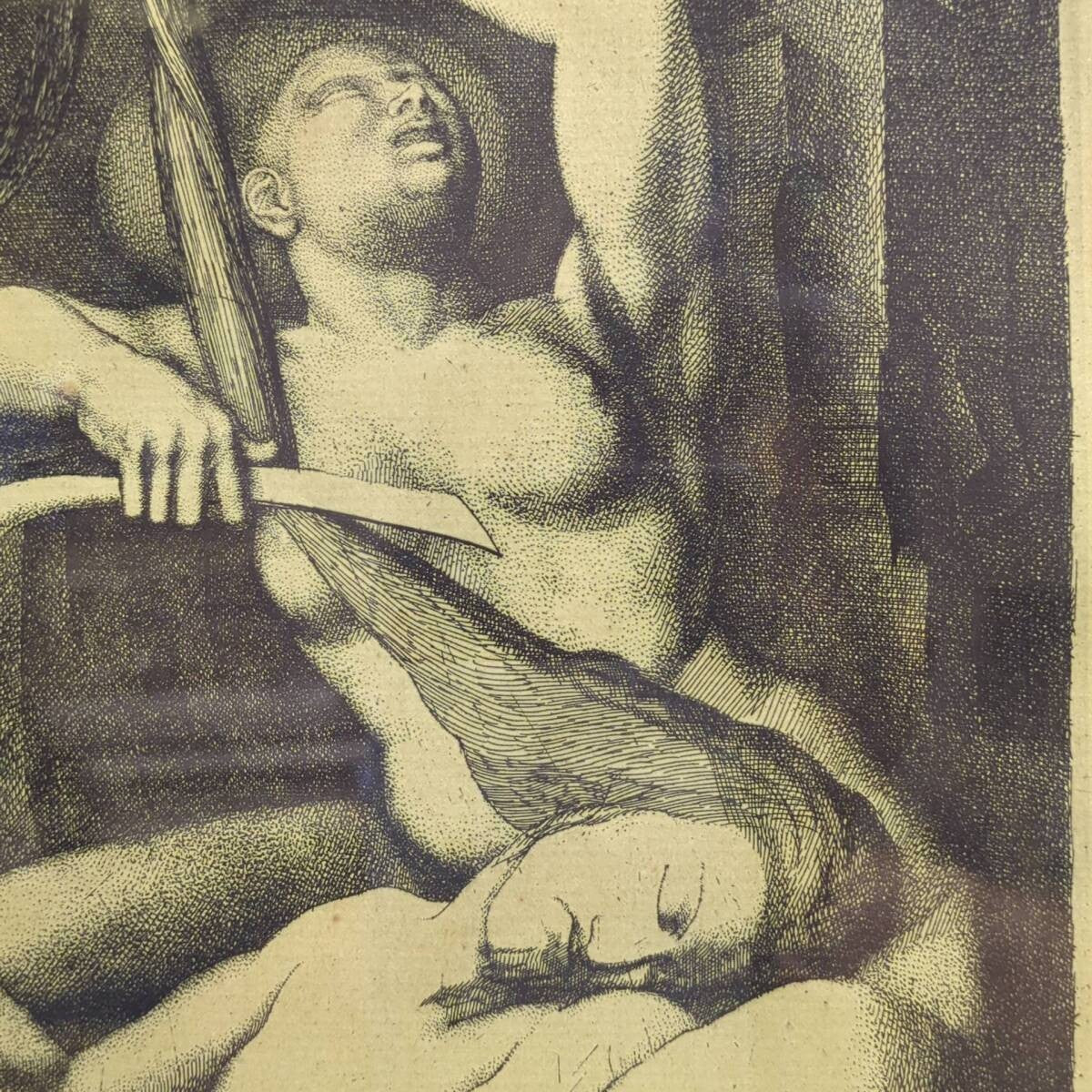 Ernst Fuchs Signed Etching "Samson Und Delila" 1967 From Samson Zyklus Framed