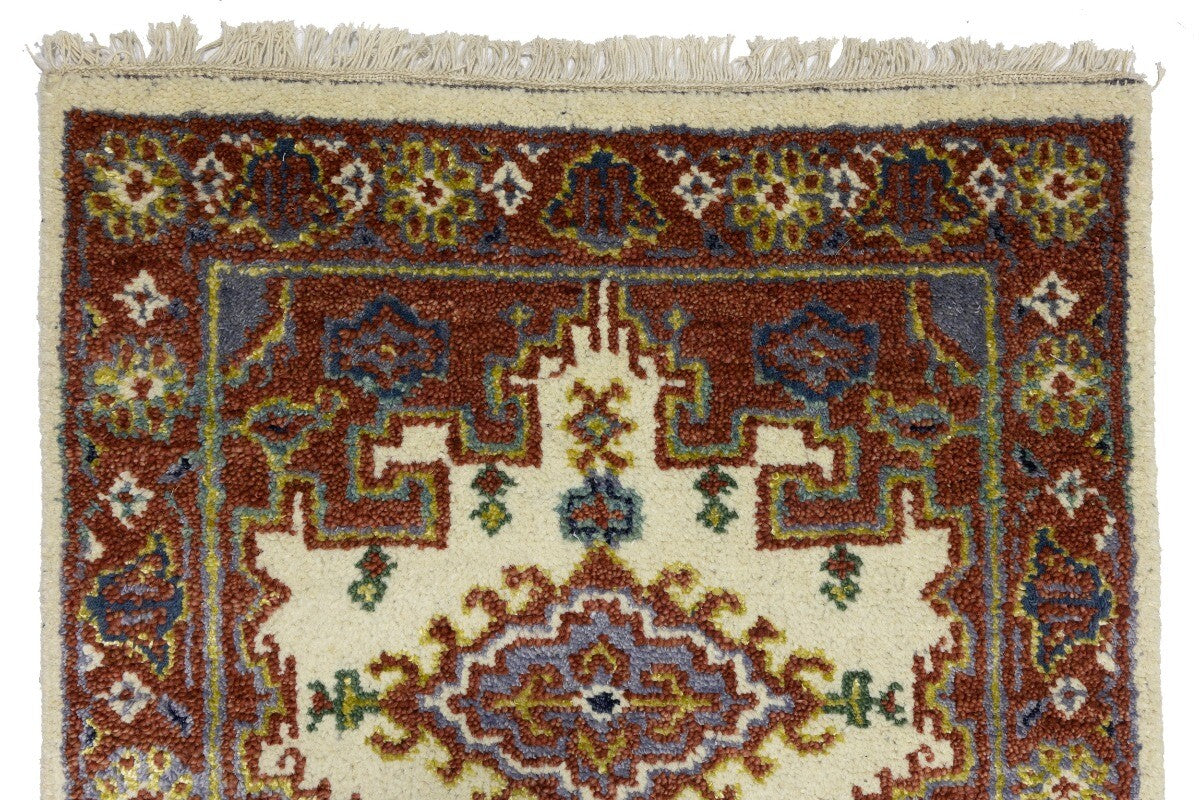 Indo-Viss Tribal Wool Runner Rug Oriental Farmho