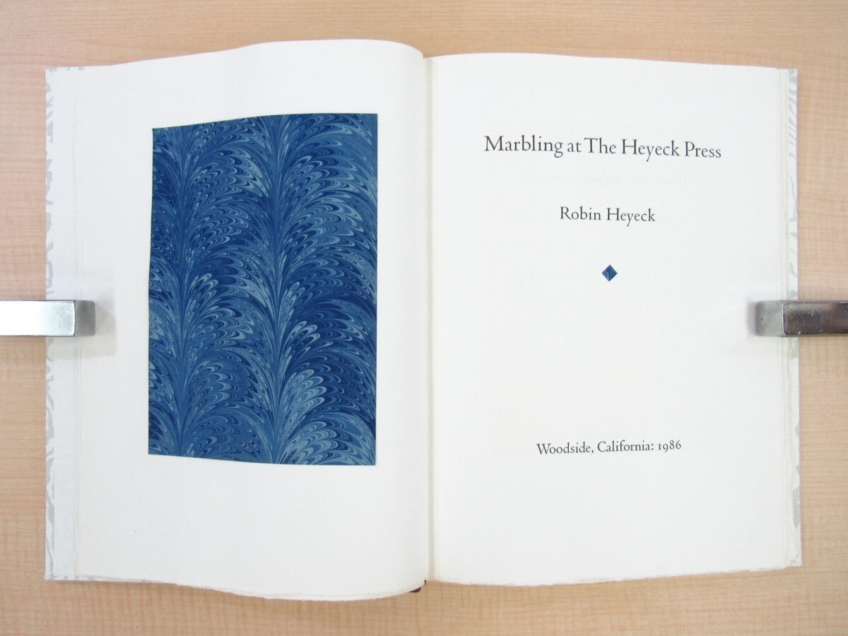 Robin Heyeck Marbling At The Heyeck Press 1St Edition, Signed, 1986, Limited 150