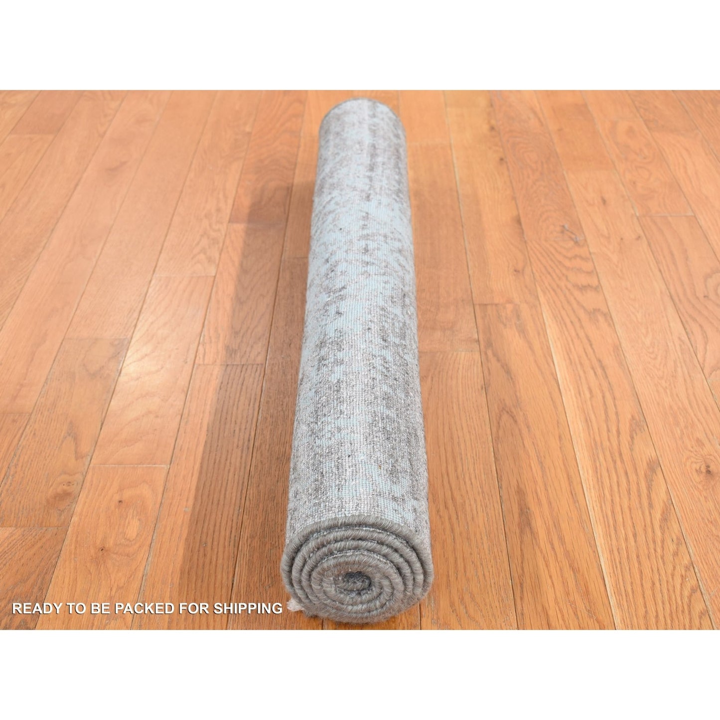 3'X4'10" Green Broken Zoroastrian Design Wool And Silk Hand Knotted Rug