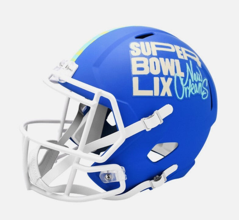 Super Bowl 59 Riddell Royal Blue Speed Authentic
