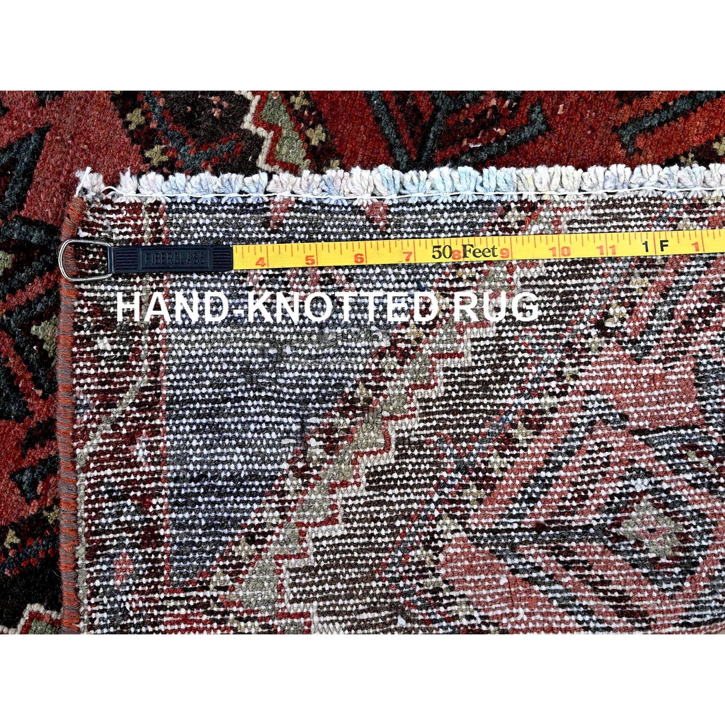 2'7"X7'7" Red Vintage Zoroastrian All Wool Hand Knotted Runner Oriental Rug