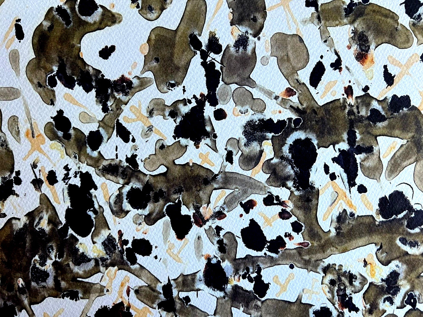 Jackson Pollock Action Painting Coa Signed