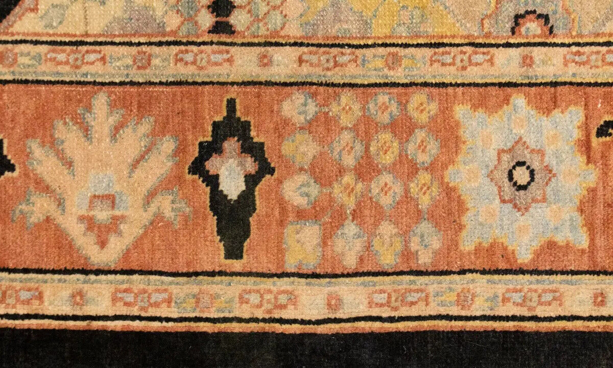 Distressed Ziegler Tribal Floral Rug Hand-Knotted