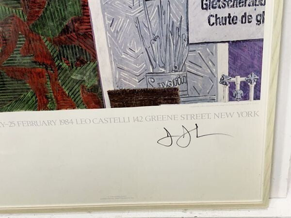 Jasper Johns Signed Poster "Paintings: Leo