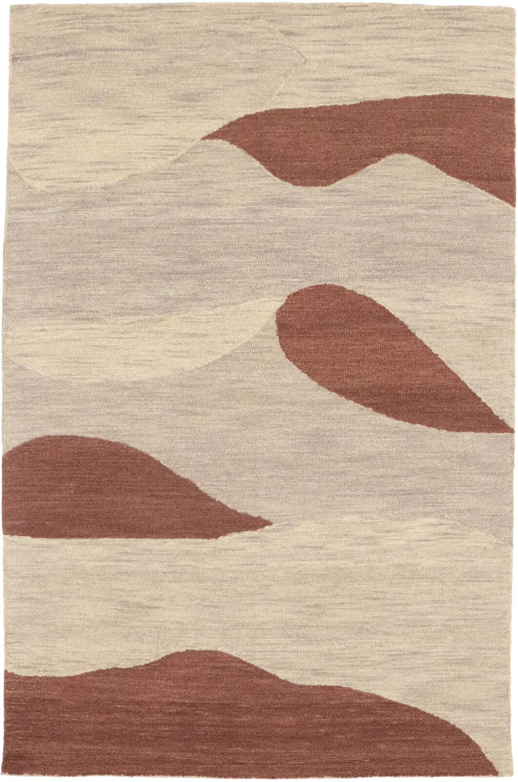 Rare Abstract Style Hand-Tufted Rug Foyer Size