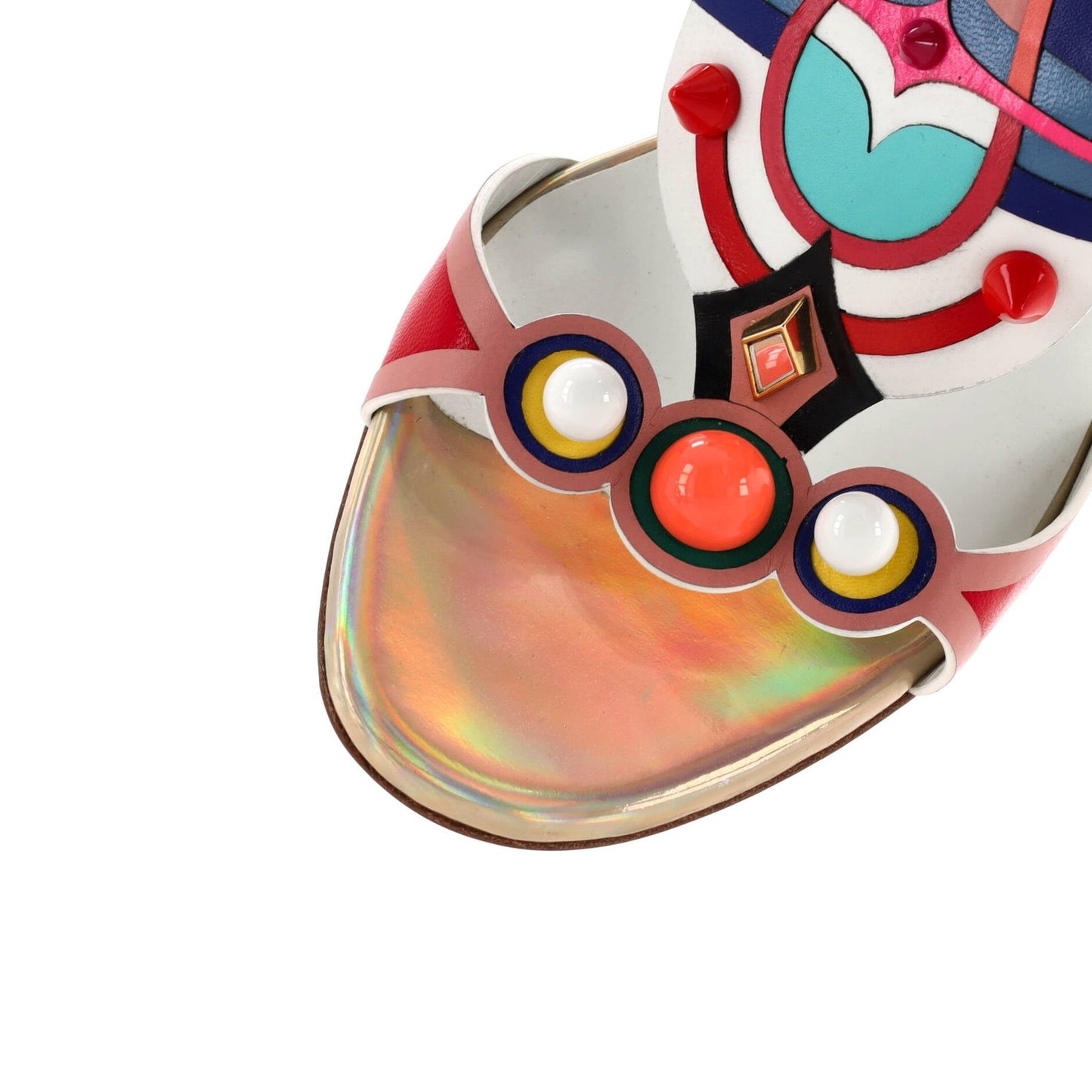 Christian Louboutin Womens Papagaya Levita Wedge Sandals Leather