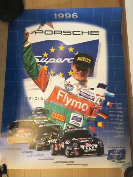 Original Vintage Rare Race Poster Porsche Super