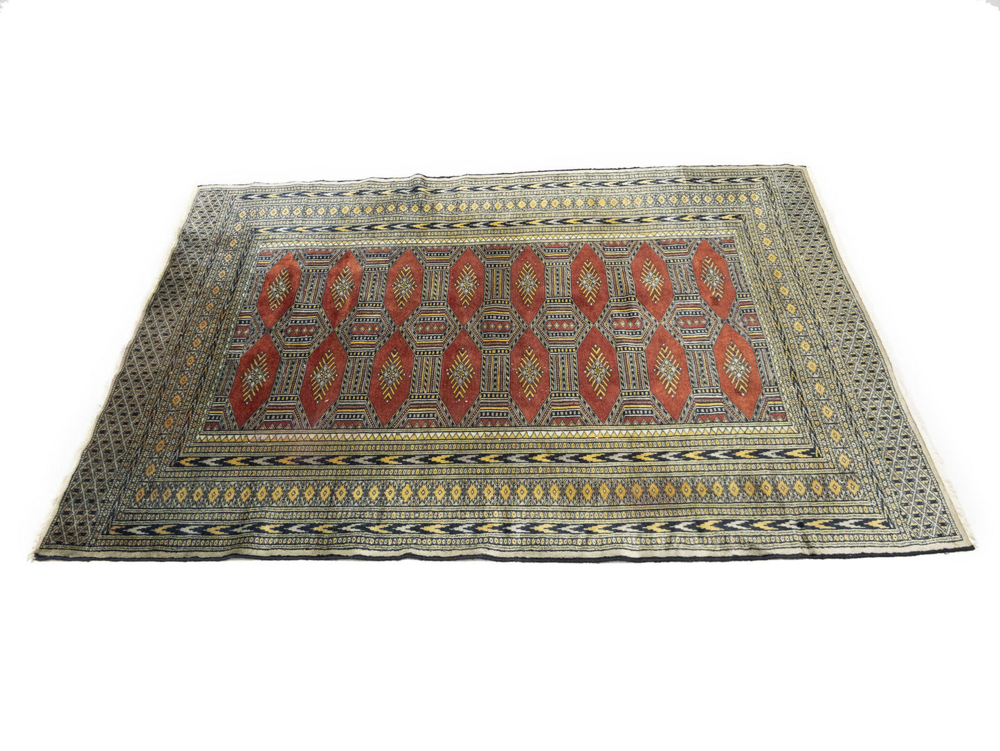 Hand-Knotted Oriental Rug Muted Colors Floral
