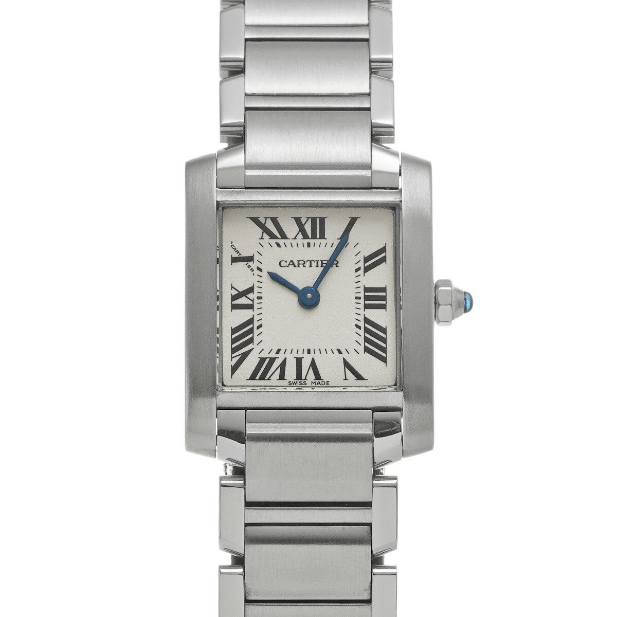 Cartier Tank Franaise Sm W51008Q3 Silver Ladies Used Watch #51495