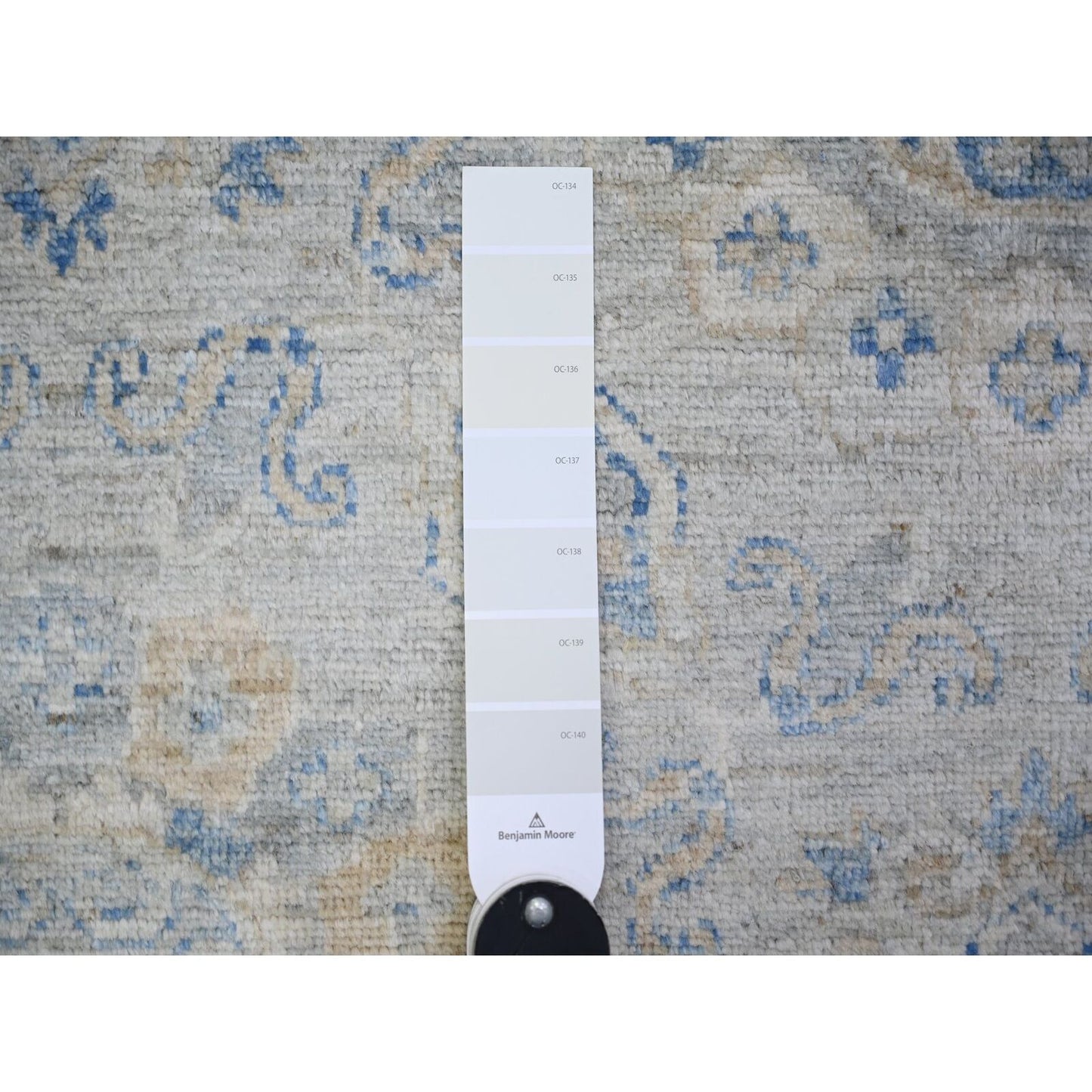 11'9"X14'8" Ivory White Wash Peshawar Wool Hand Knotted Oriental Rug