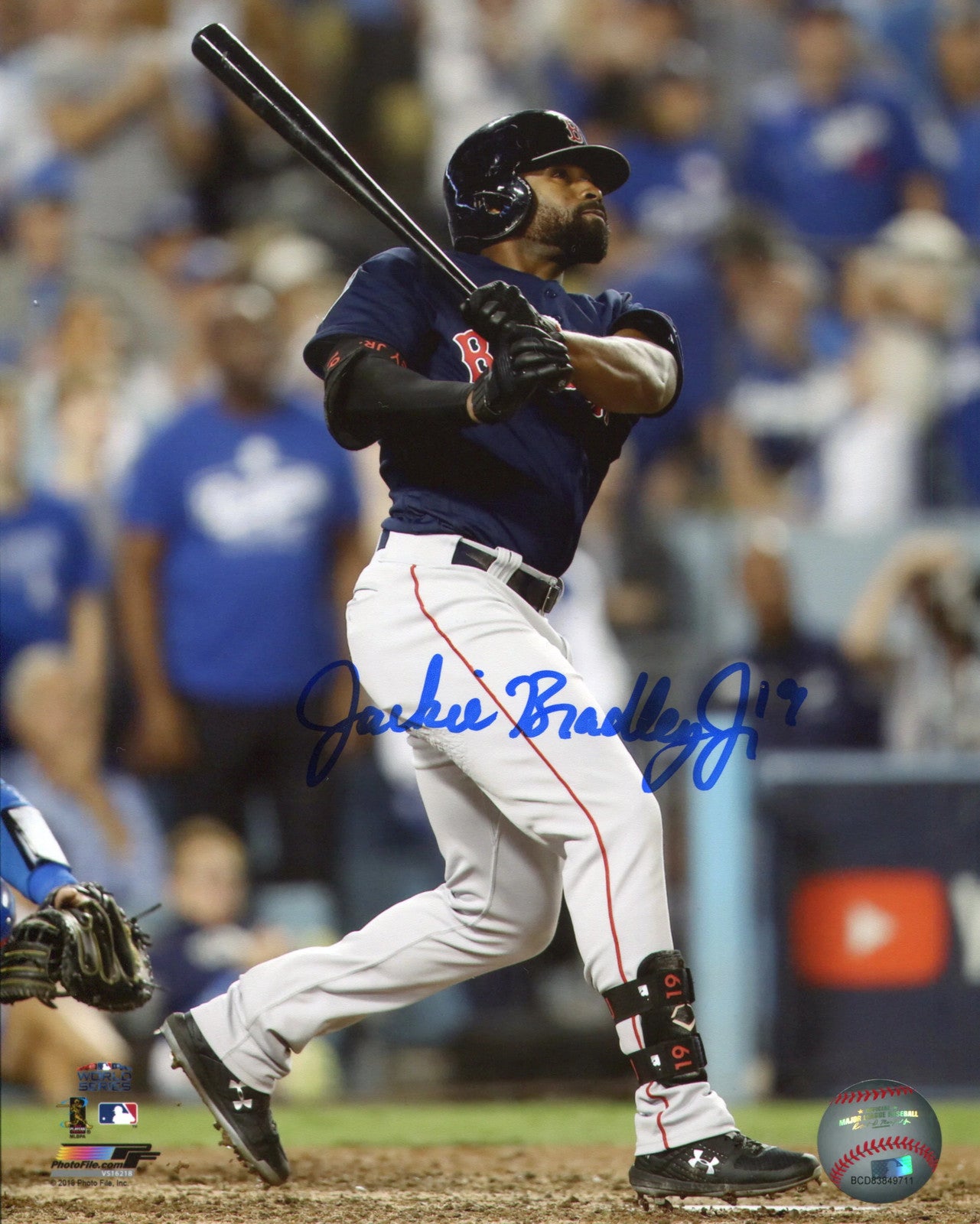 Jackie Bradley Jr. Autographed Boston Red Sox 8X10 Photo