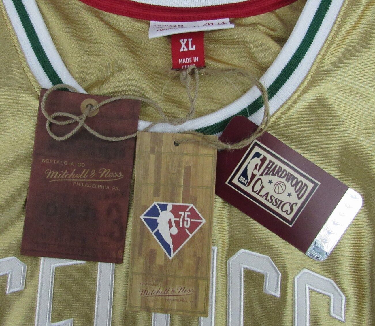 Larry Bird Autographed Gold Mitchell & Ness
