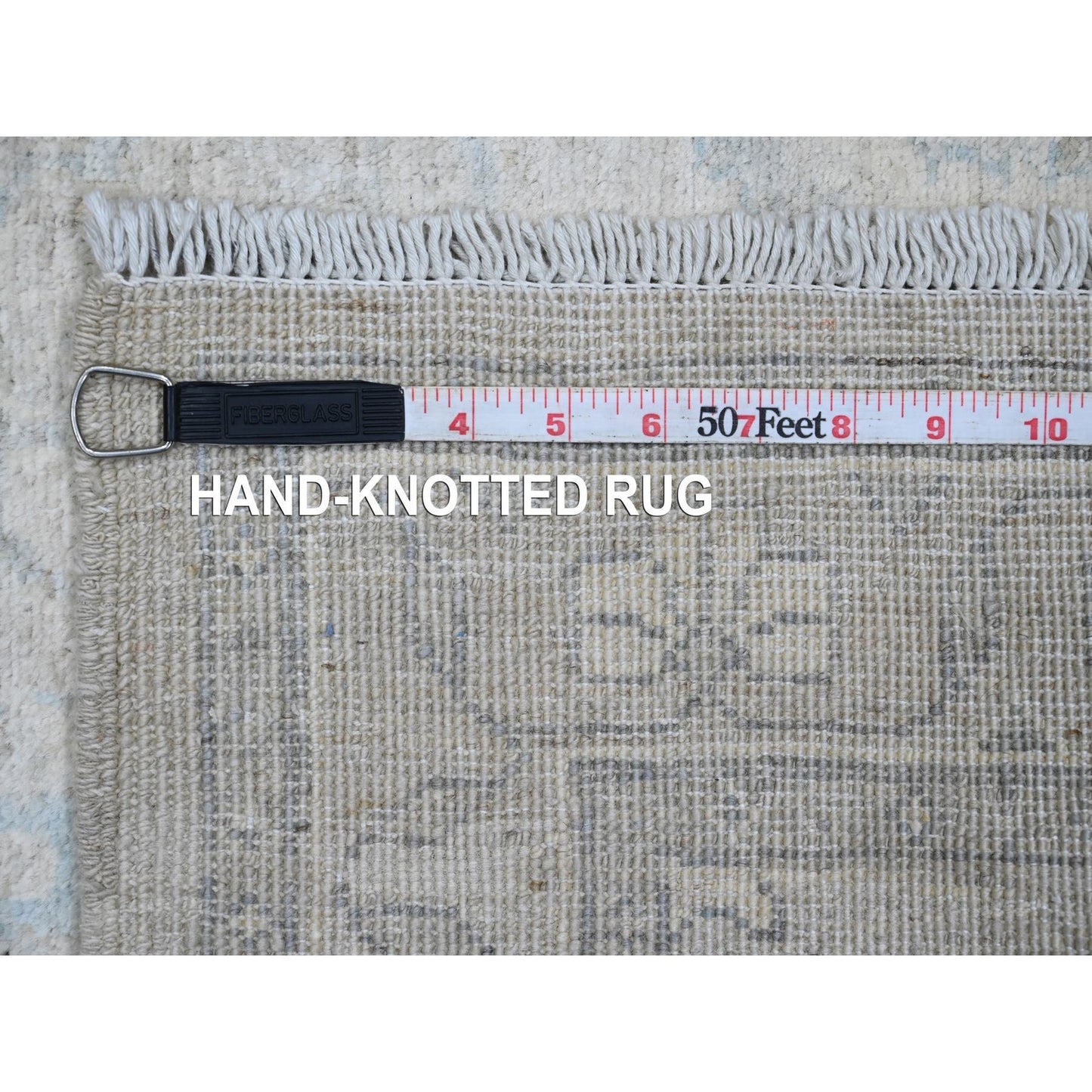 2'10"X11'7" Gray Washed Ziegler Mahal Design Hand Knotted Wool Runner Rug