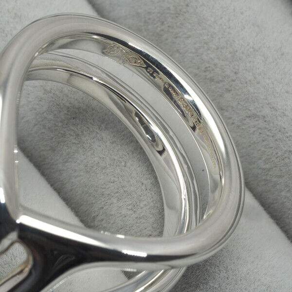Hermes Ring Chaine D'Ancre Punk Eu55 925 Sterling