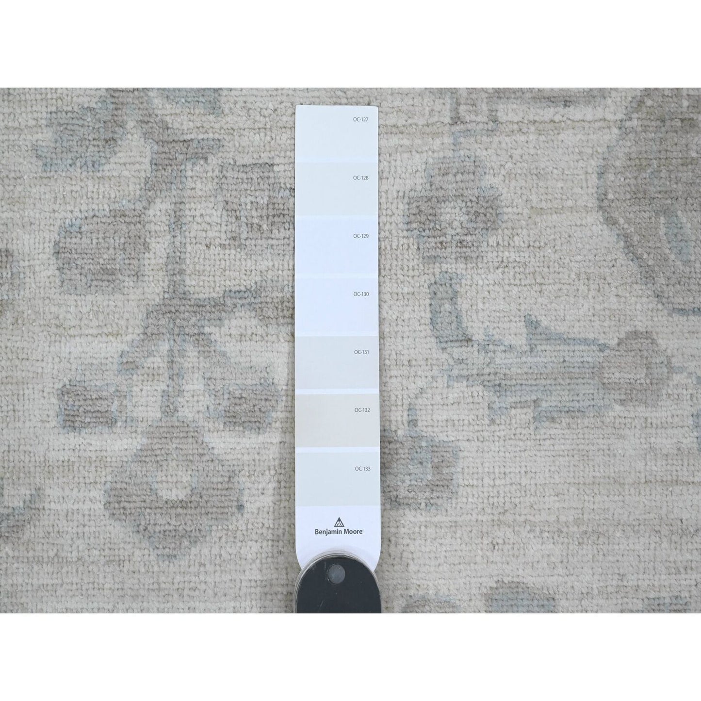 10'X13'8" Cotton White Washed Out Peshawar 100% Wool Hand Knotted Rug