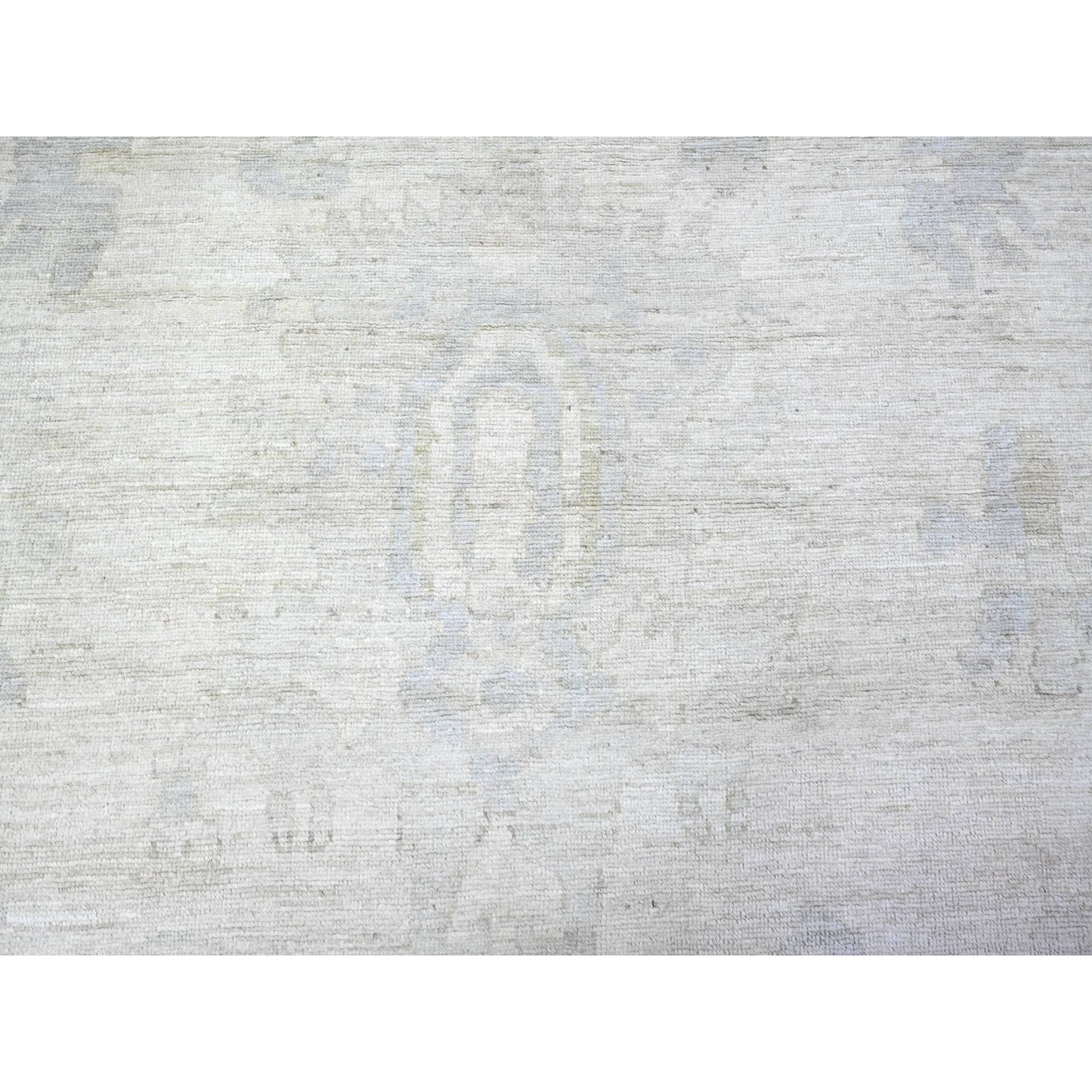 12'X15'10" Ivory Wool Hand Knotted Angora Oushak Oversized Rug
