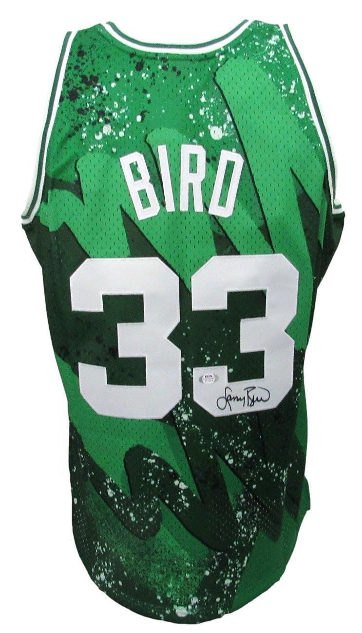 Larry Bird Autographed Green Mitchell Ness Hyper Swingman Jersey Psa/Dna 179395