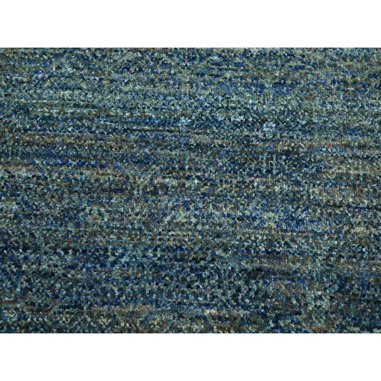 10'1"X14' Imperial Blue Kohinoor Small Design Hand Knotted Pure Wool Rug