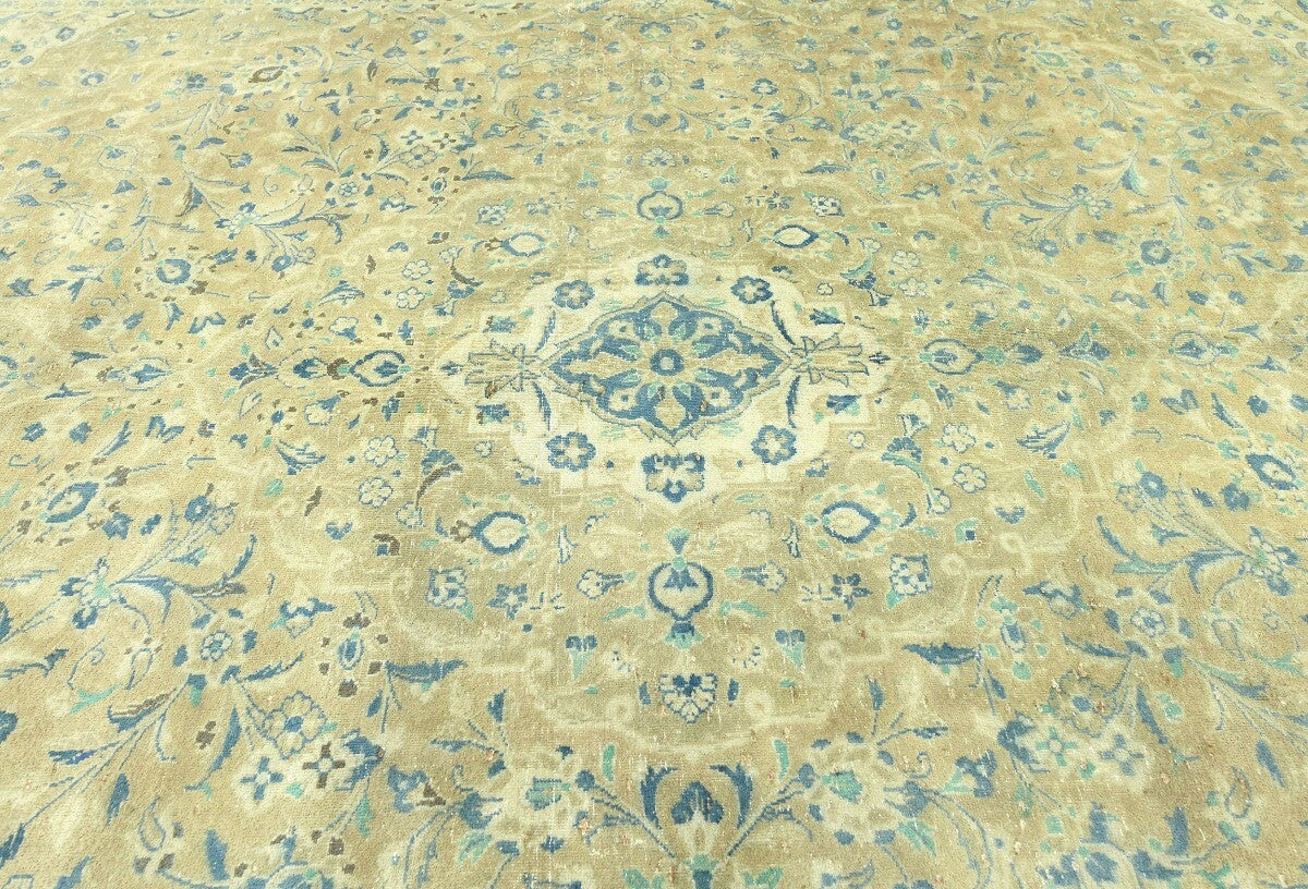 10X13 Ft Antique Stone-Washed Oriental Rug Floral