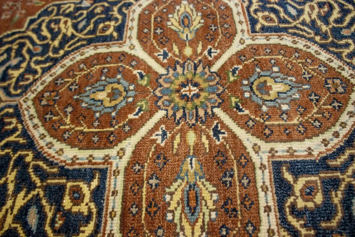 6X9 Ft Handmade Rust Serapi Oriental Rug Farmho