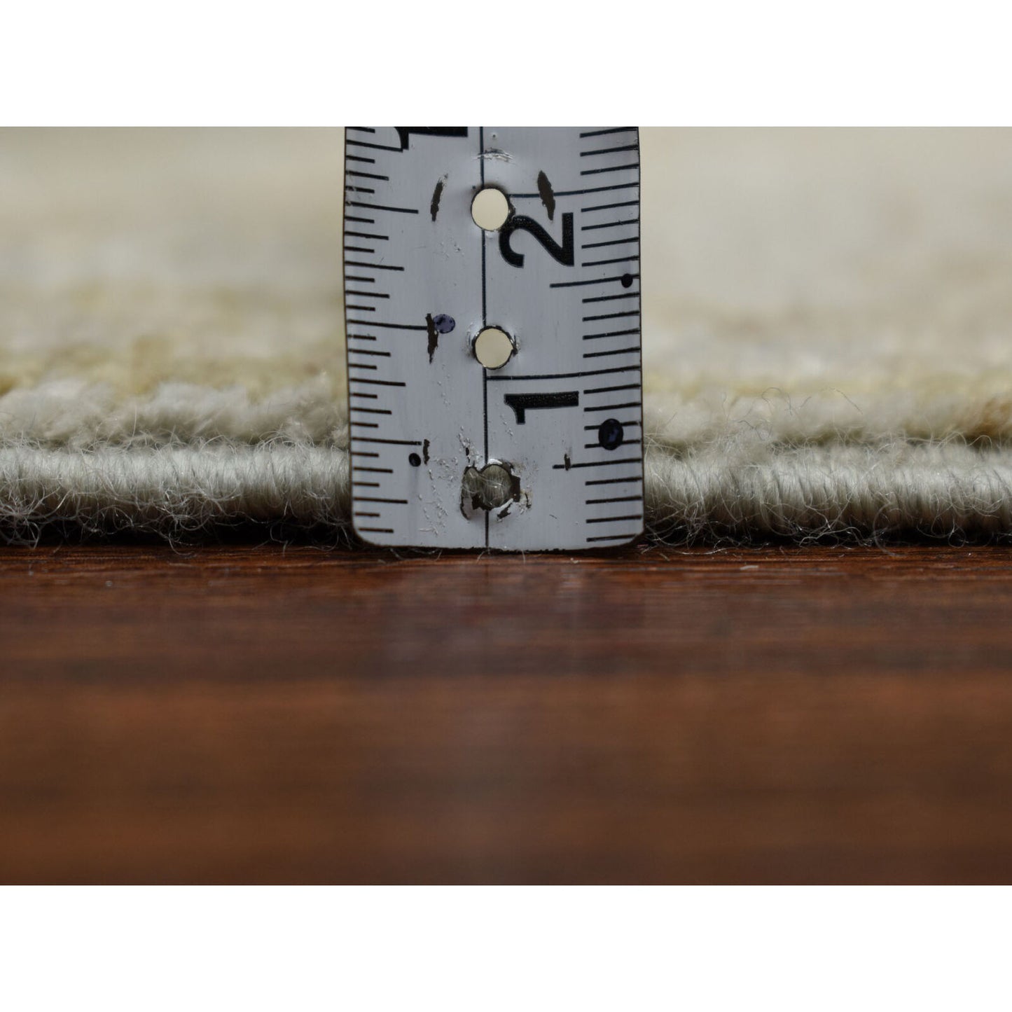 2'8"X15'9" White Wash Peshawar Pure Wool Handmade Oriental Xl Runner Rug