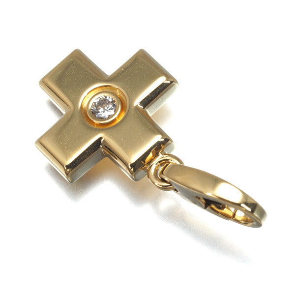 Cartier Pendant Diamond Cross Charm 18K 750
