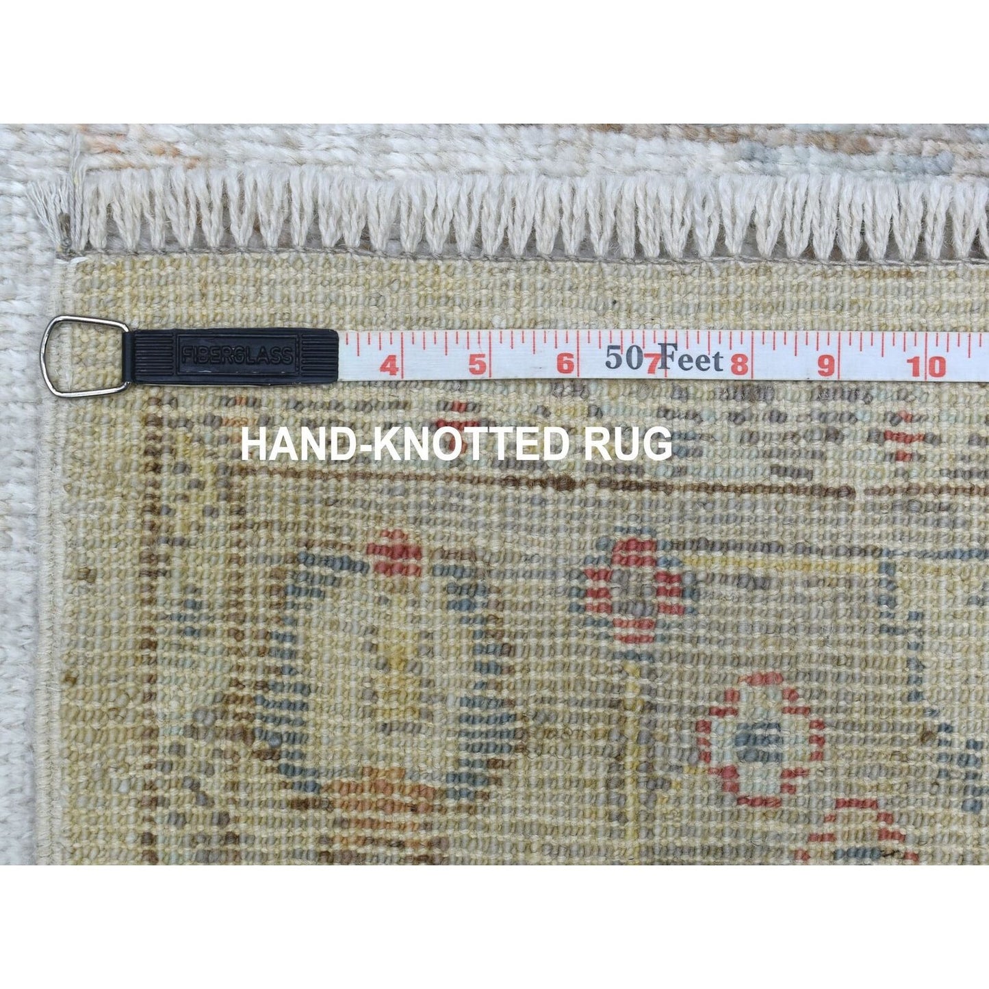 2'9"X16' Washed Out Gray Angora Oushak Wool Hand Knotted Xl Runner Rug