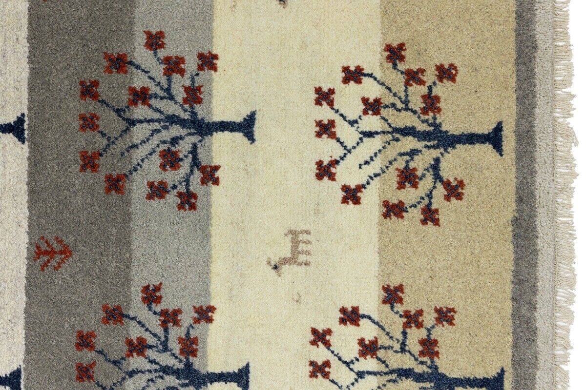 Multicolored Pictorial Tribal Rug Indo-Gabbeh