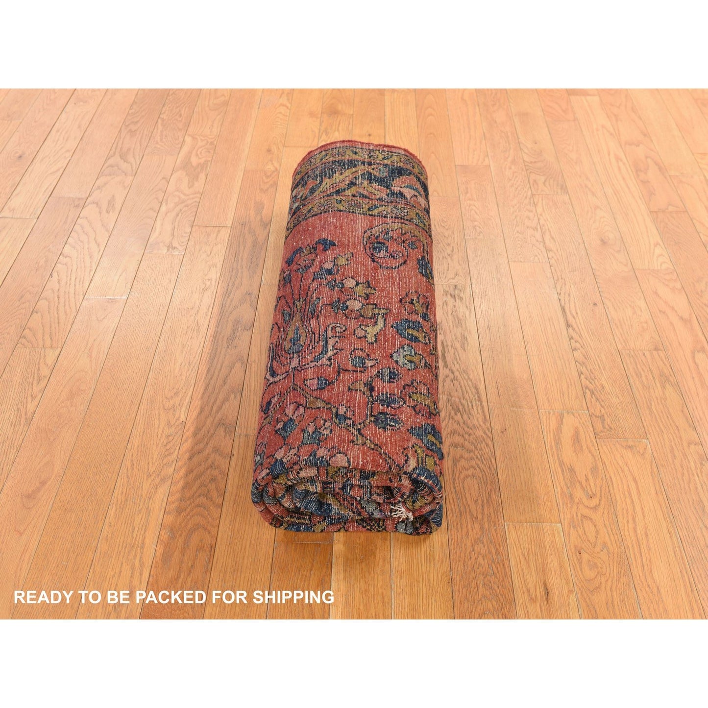 5'3"X6'7" Red Antique Zoroastrian Clean And Soft Wool Hand Knotted Rug