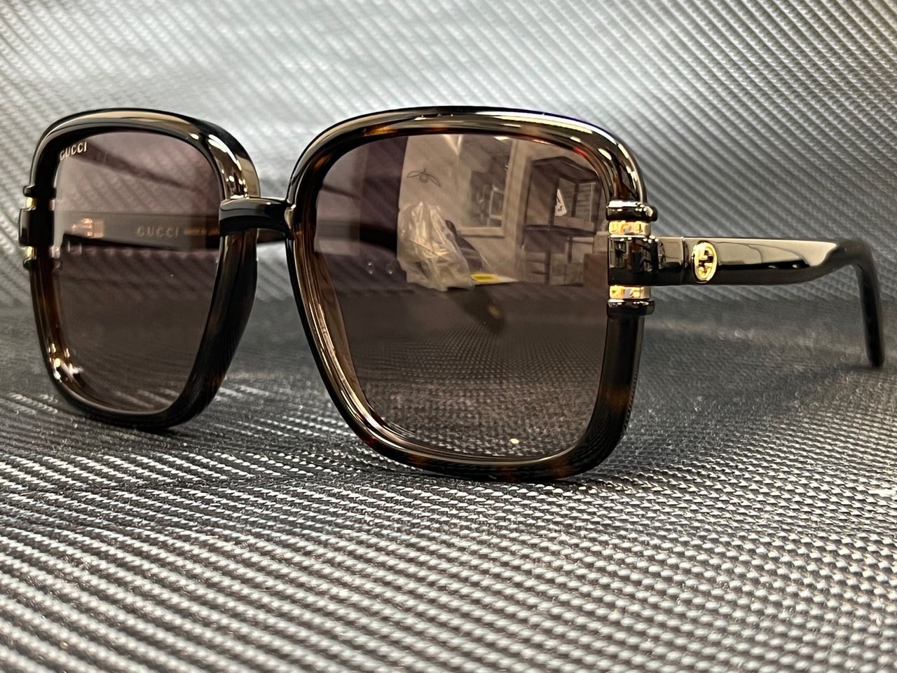 Gucci Gg1066S 002 Havana Square 59 Mm Women'S