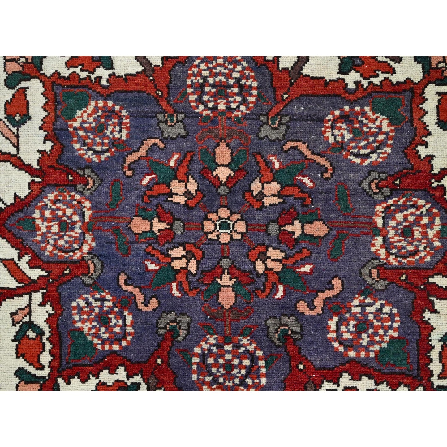8'7"X11'2" Turkey Red Extra Soft Wool Vintage Baktiarjoon Oriental Rug