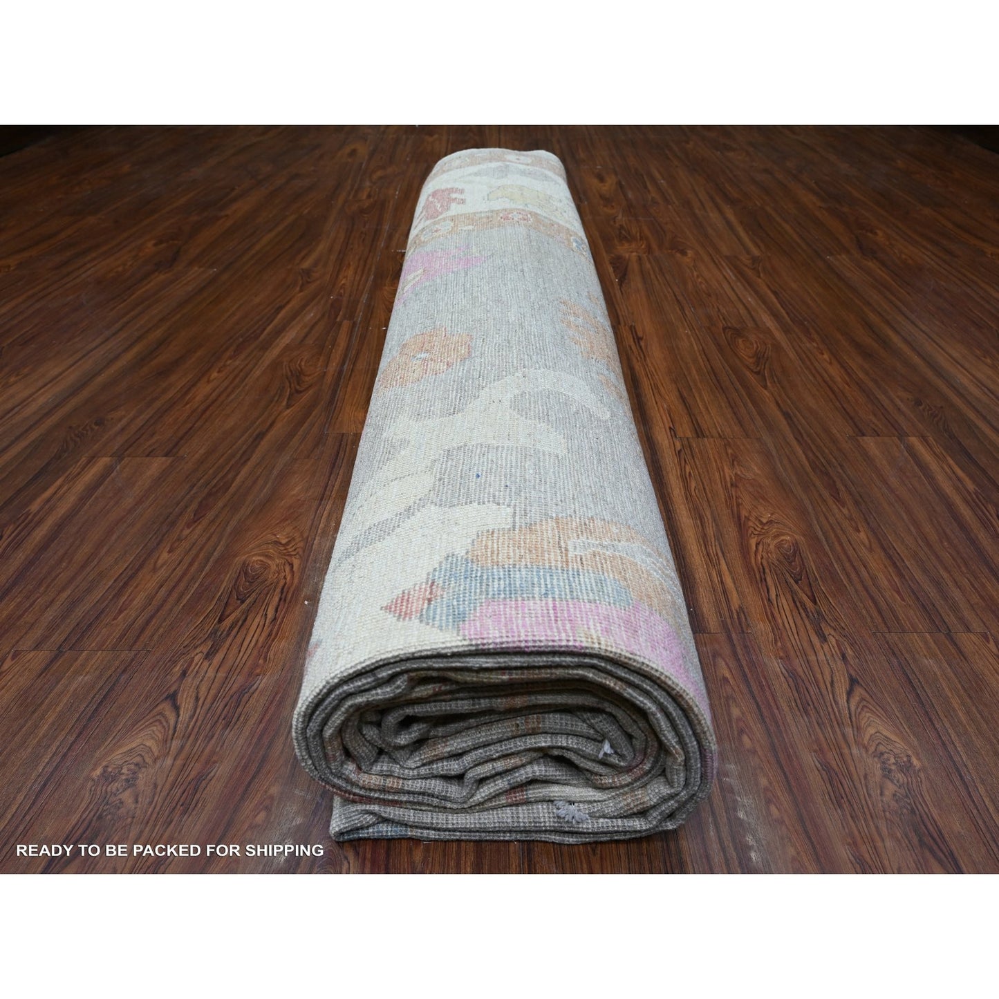 11'X18' Gray Angora Oushak Colors Wool Hand Knotted Oversized Rug