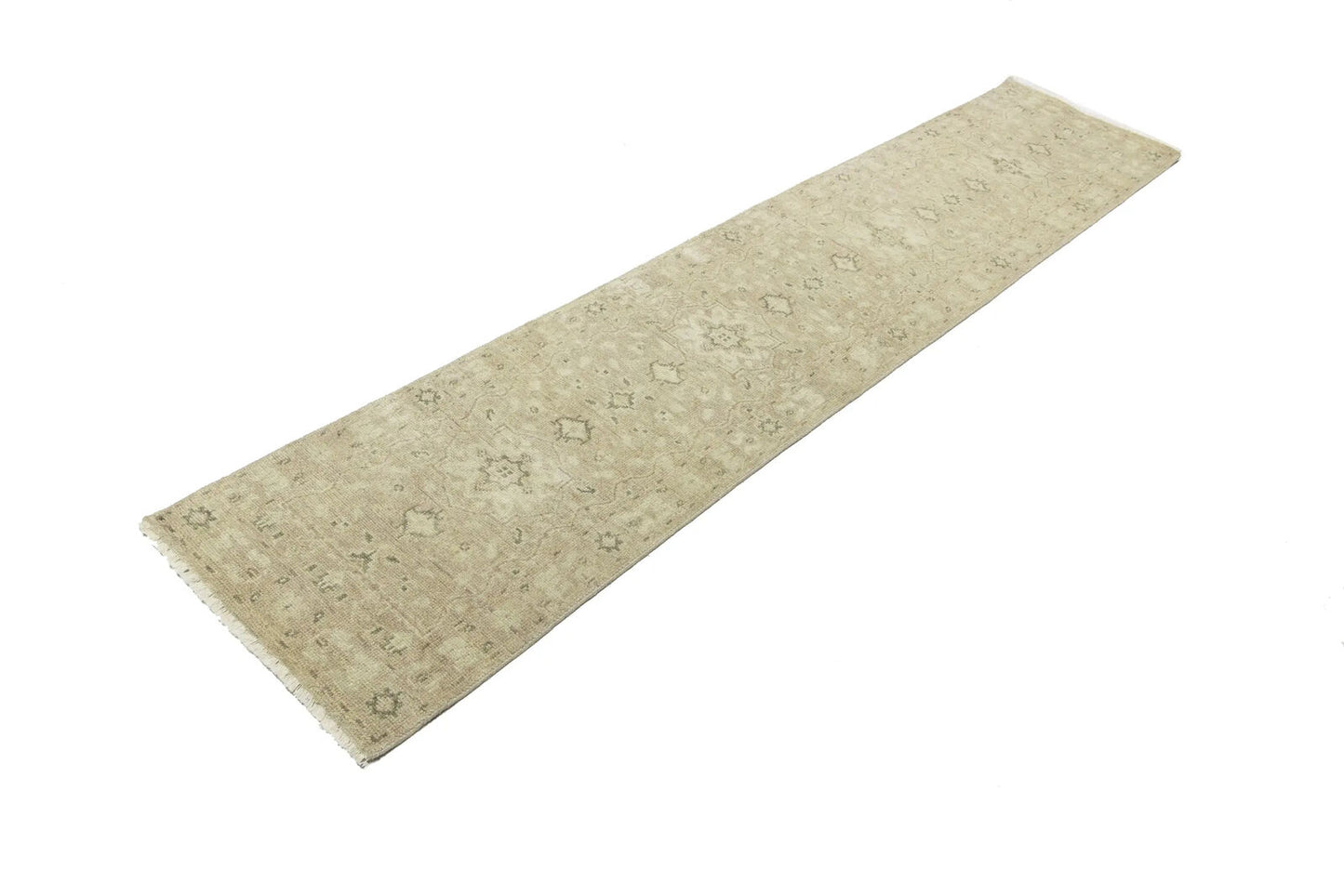 Transitional Oriental Runner Rug Muted Floral