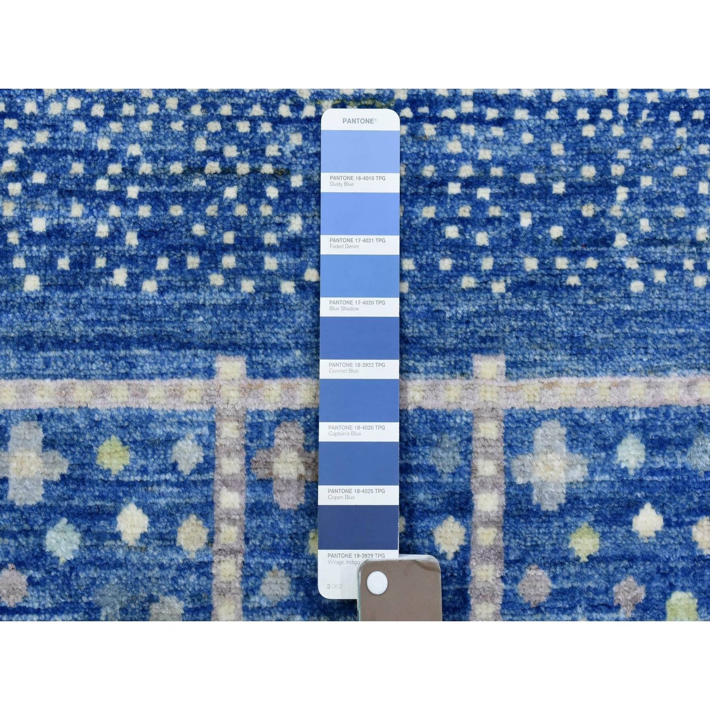 10'2"X13'7" Blue Afghan Kashkuli Gabbeh Pure Wool Hand Knotted Rug