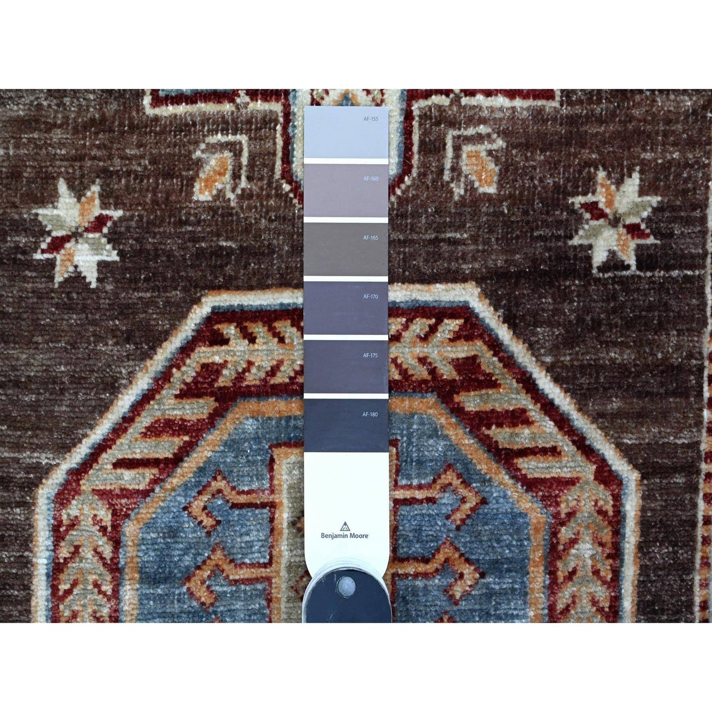 2'6"X19'5" Brown Stone Super Kazak Hand Knotted Xl Runner Oriental Rug