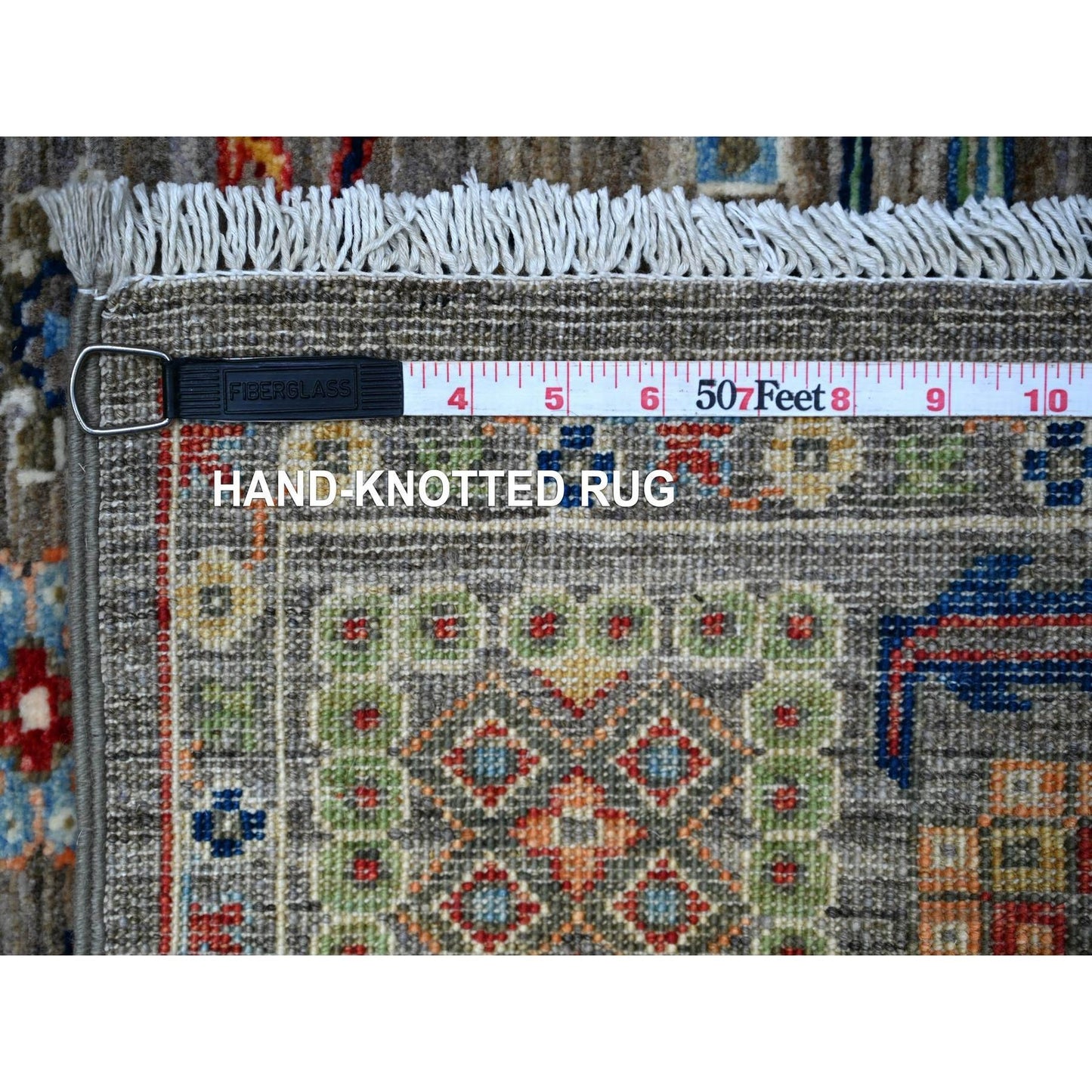 3'10"X5'9" Gray Ziegler Mahal Hand Knotted Vegetable Dyes Oriental Rug