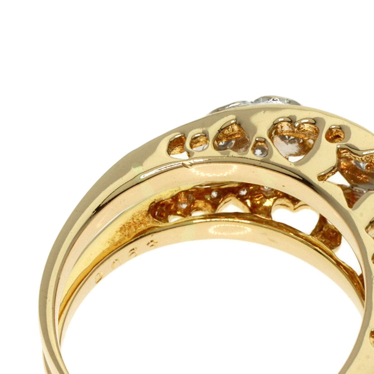 Ponte Vecchio Ring Diamond K18 Yellow Gold K18