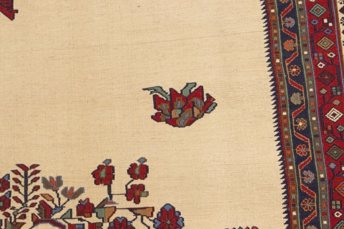 Sumak Pictorial Floral Tribal Style Oriental Rug