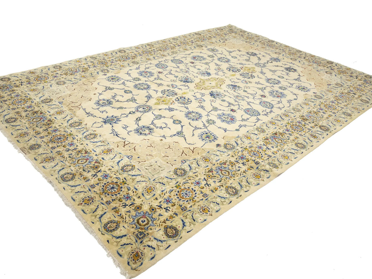 Semi-Antique Vintage Signed Handmade Wool Rug