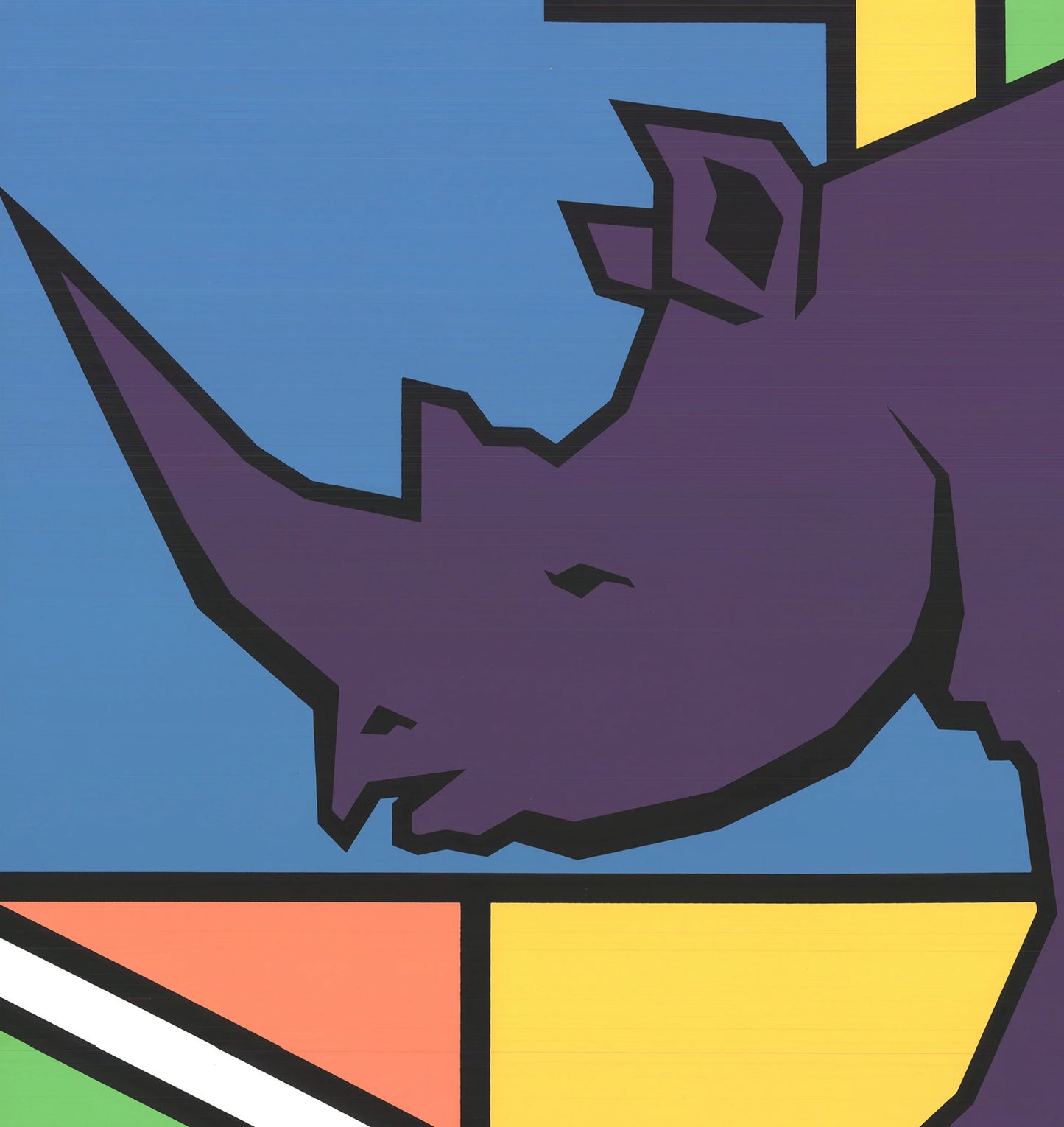 Christine Kidder Griffin Endangered Series - Rhinoceros " Serigraph