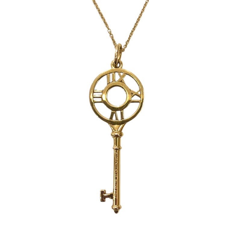 Tiffany & Co. Atlas Key Necklace Gold 750 With Diamonds